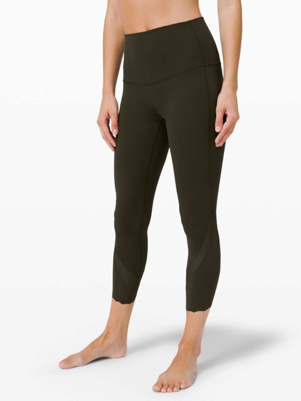 NWT Lululemon Wunder Under High-Rise Crop 23" *Updated Scallop Full-On Luxtreme
